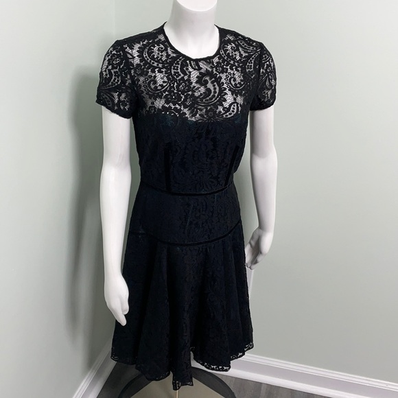 Jill Stuart black and green formal party lace dress size 4 - Picture 1 of 7